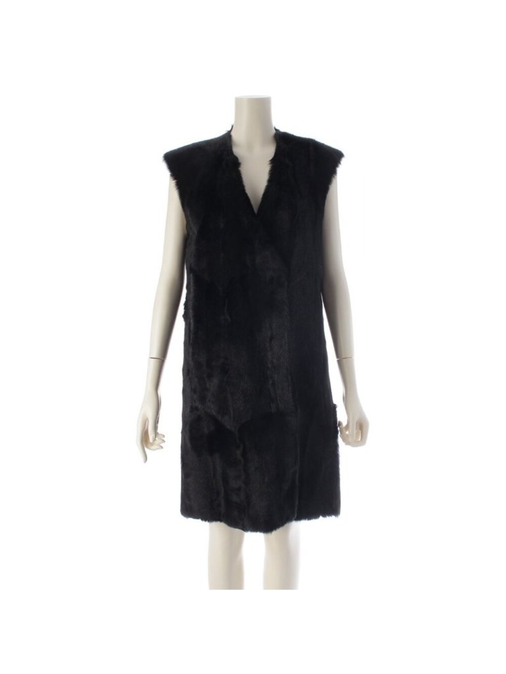 Prada Sports Goatfa Coat Vest Long Gilet Black 38